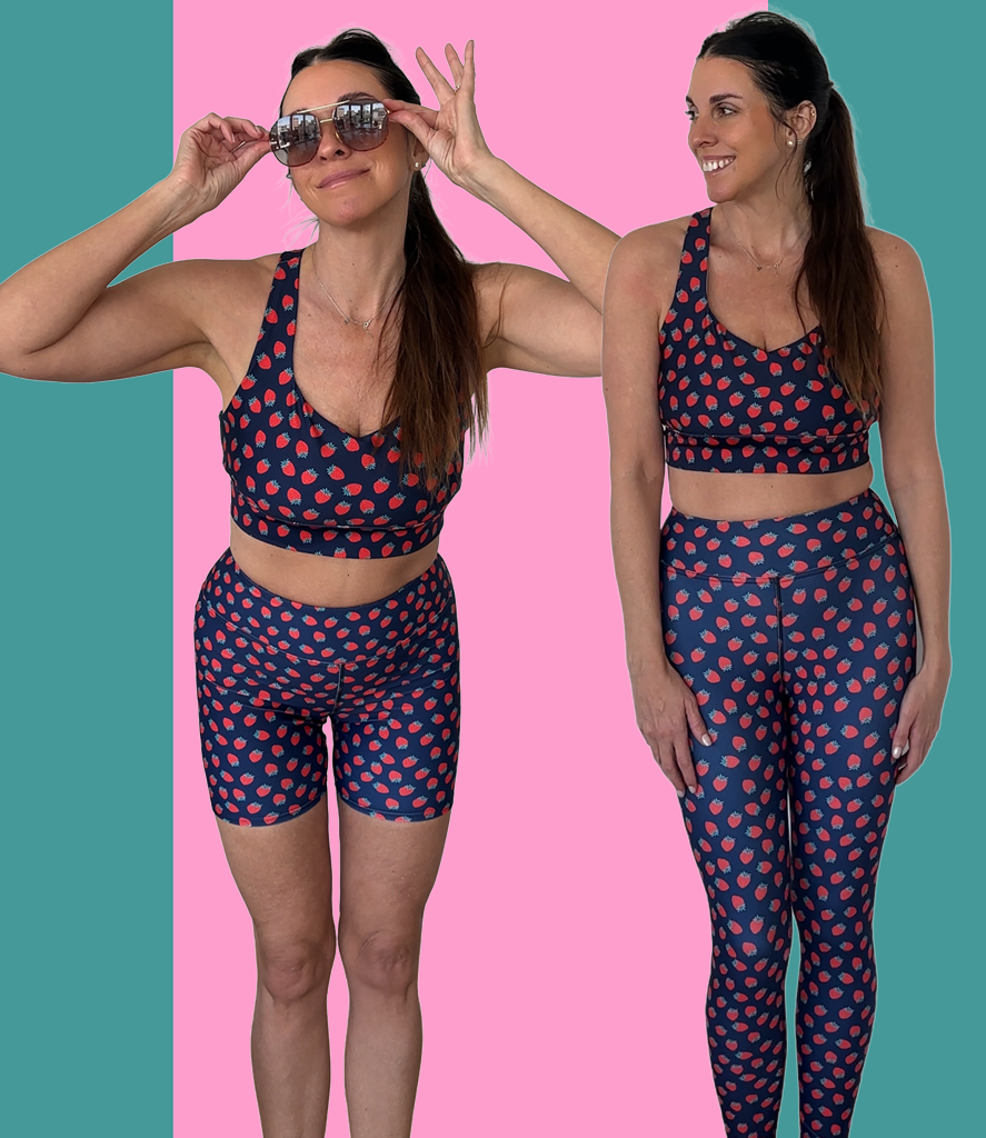 'Strawberry Fields' ' Frankie Legging, Lola Bra and Biker Set Combo