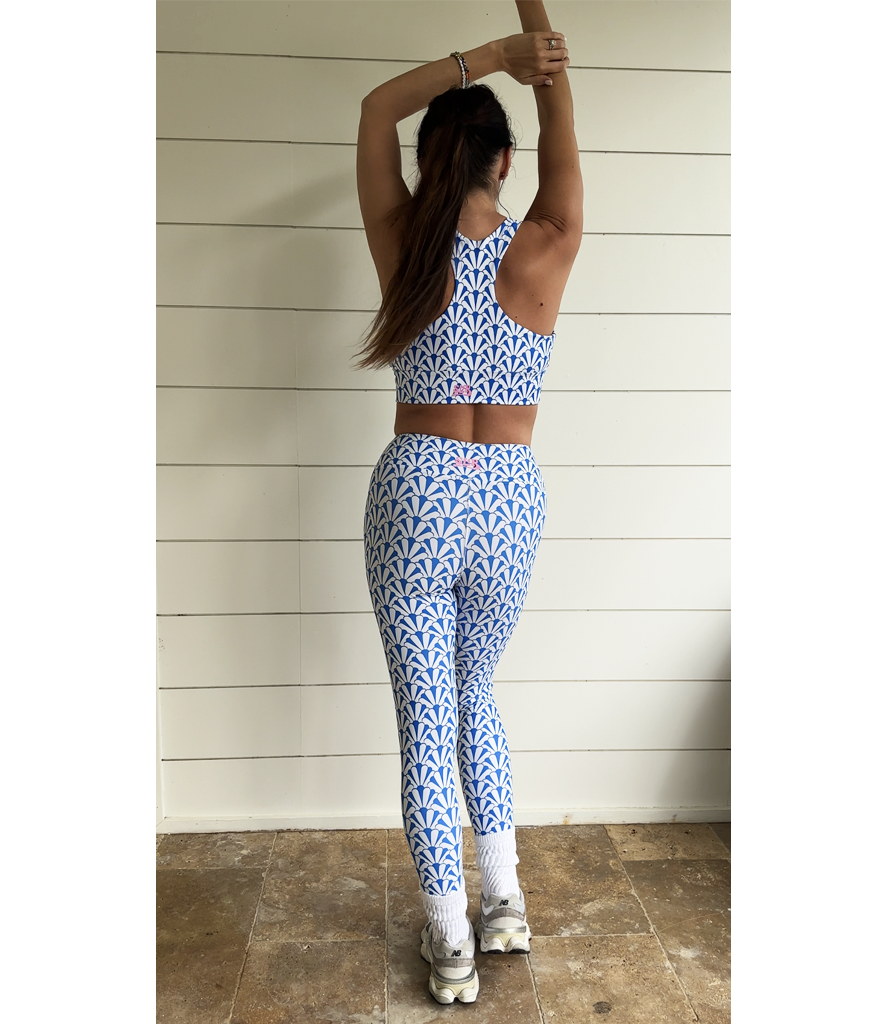 'Shello' The Frankie Legging - Blue/White