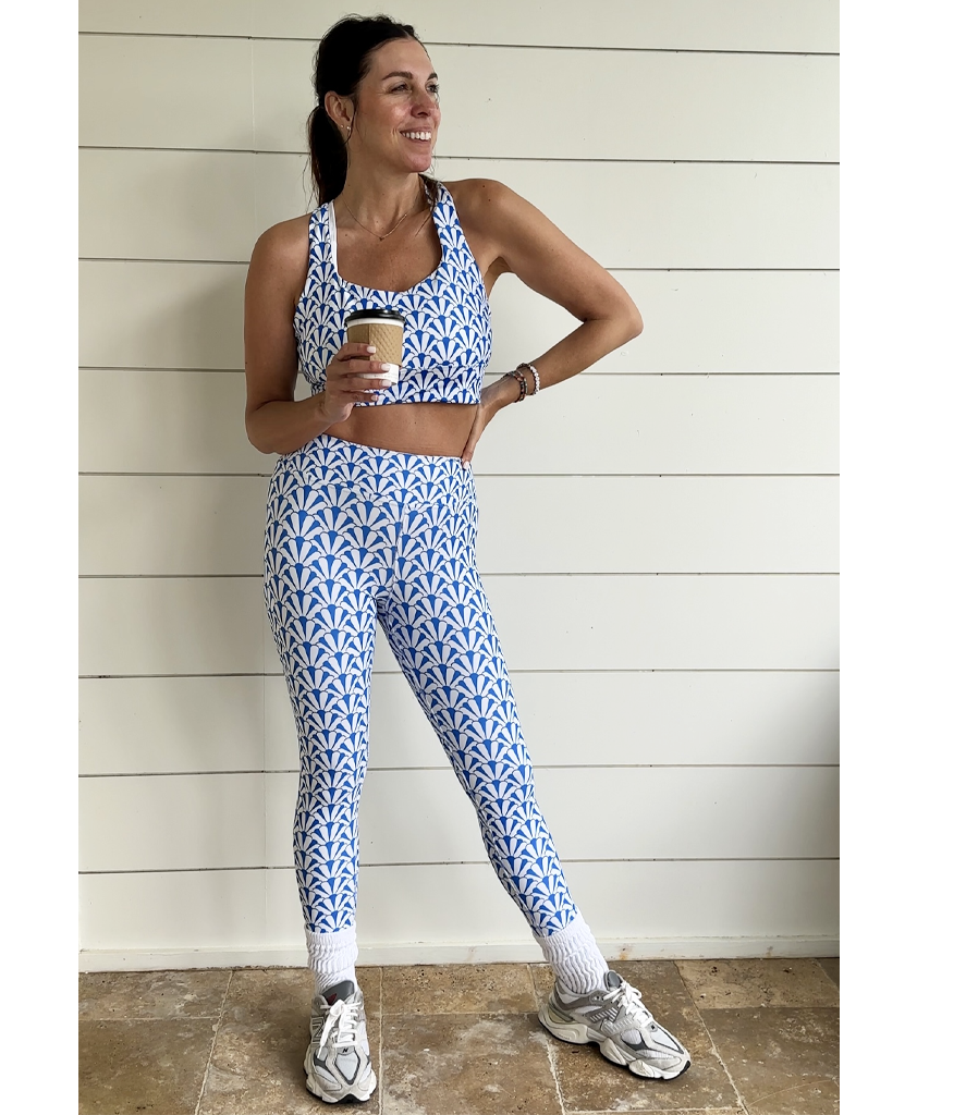 'Shello' The Frankie Legging - Blue/White