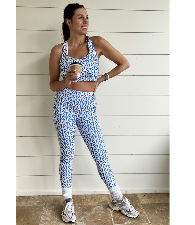 'Shello' The Frankie Legging - Blue/White