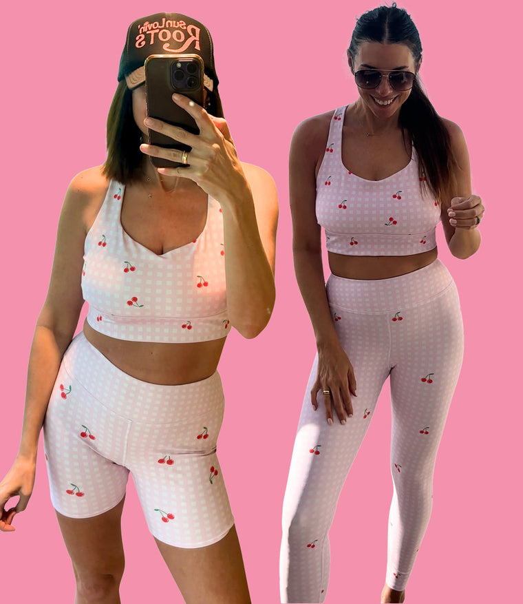 'Cherry Picked' ' Frankie Legging, Lola Bra and Biker Set Combo