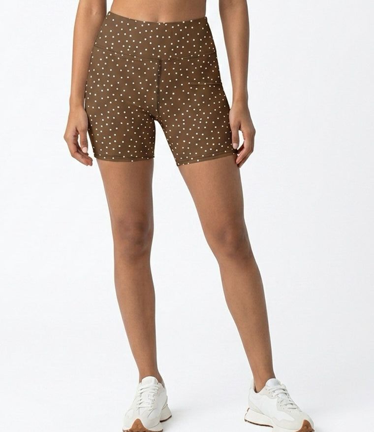 'Espresso Dot' The Biker Short