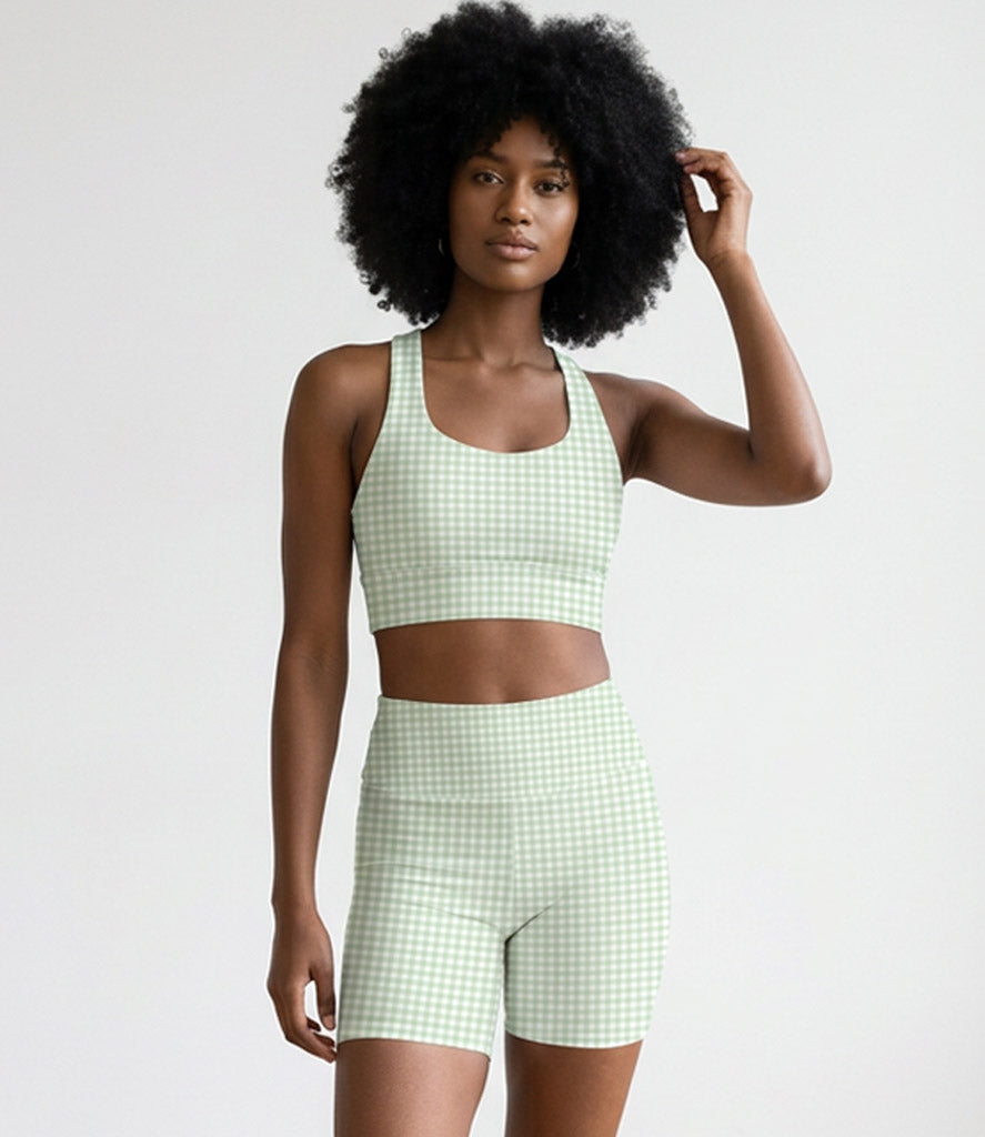 'Matcha Picnic' Lola Bra and Biker Short Set