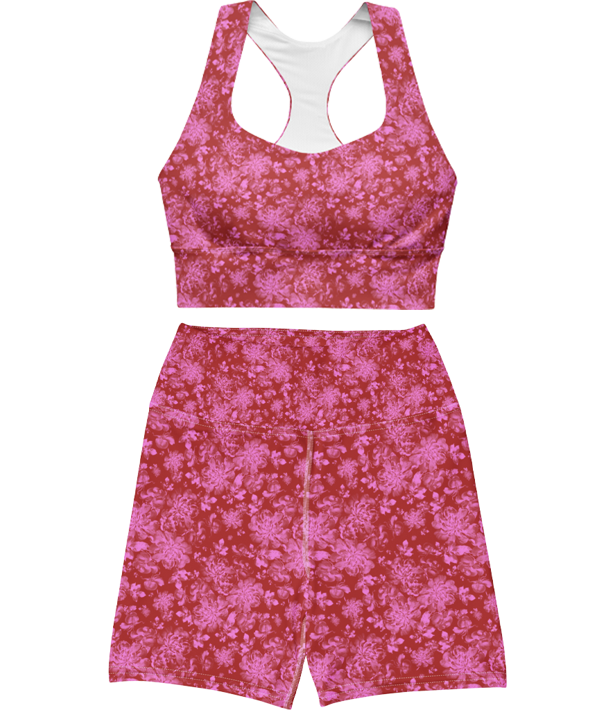 'Happy Garden' Lola Bra and Biker Short Set