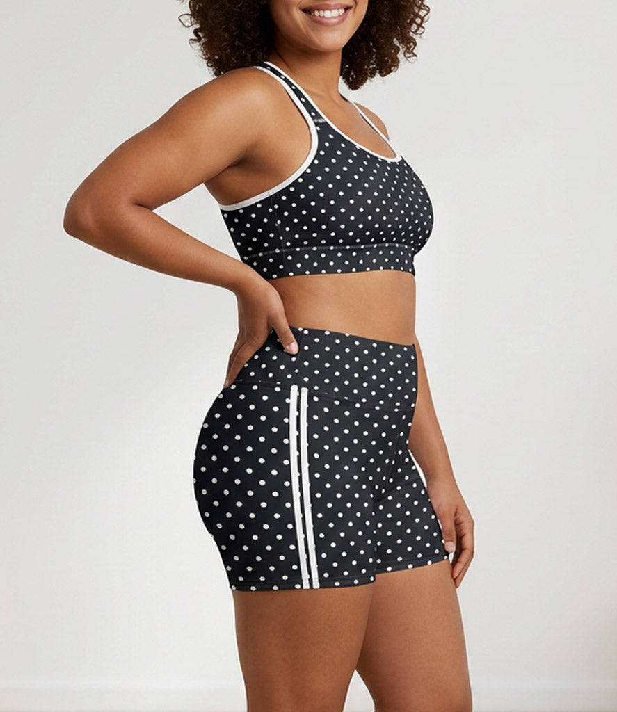 'Polka Club' Beckham Bra and Biker Short Set