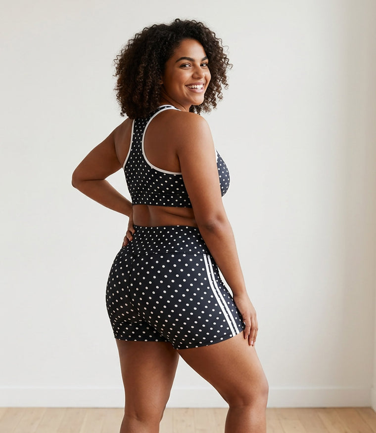 'Polka Club' Beckham Bra and Biker Short Set