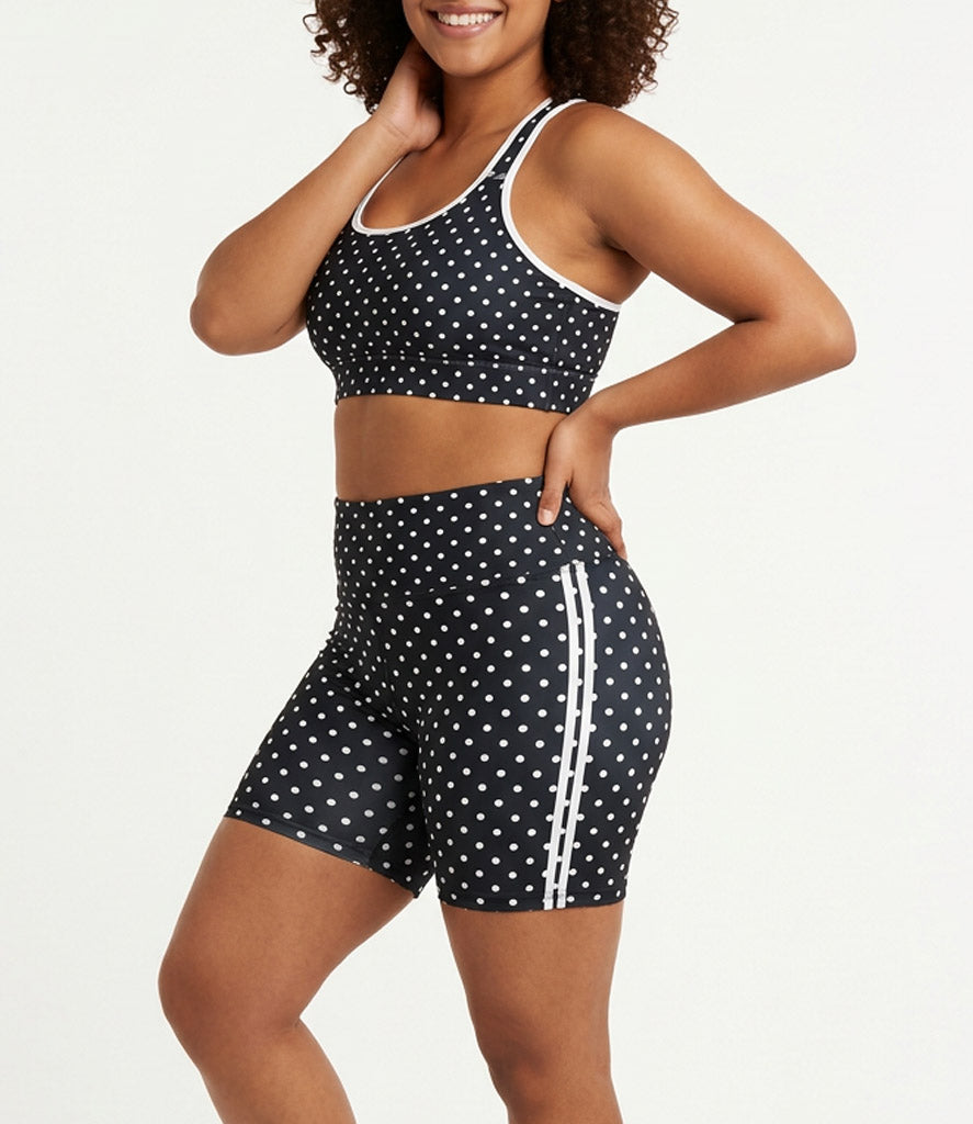 'Polka Club' Beckham Bra and Biker Short Set