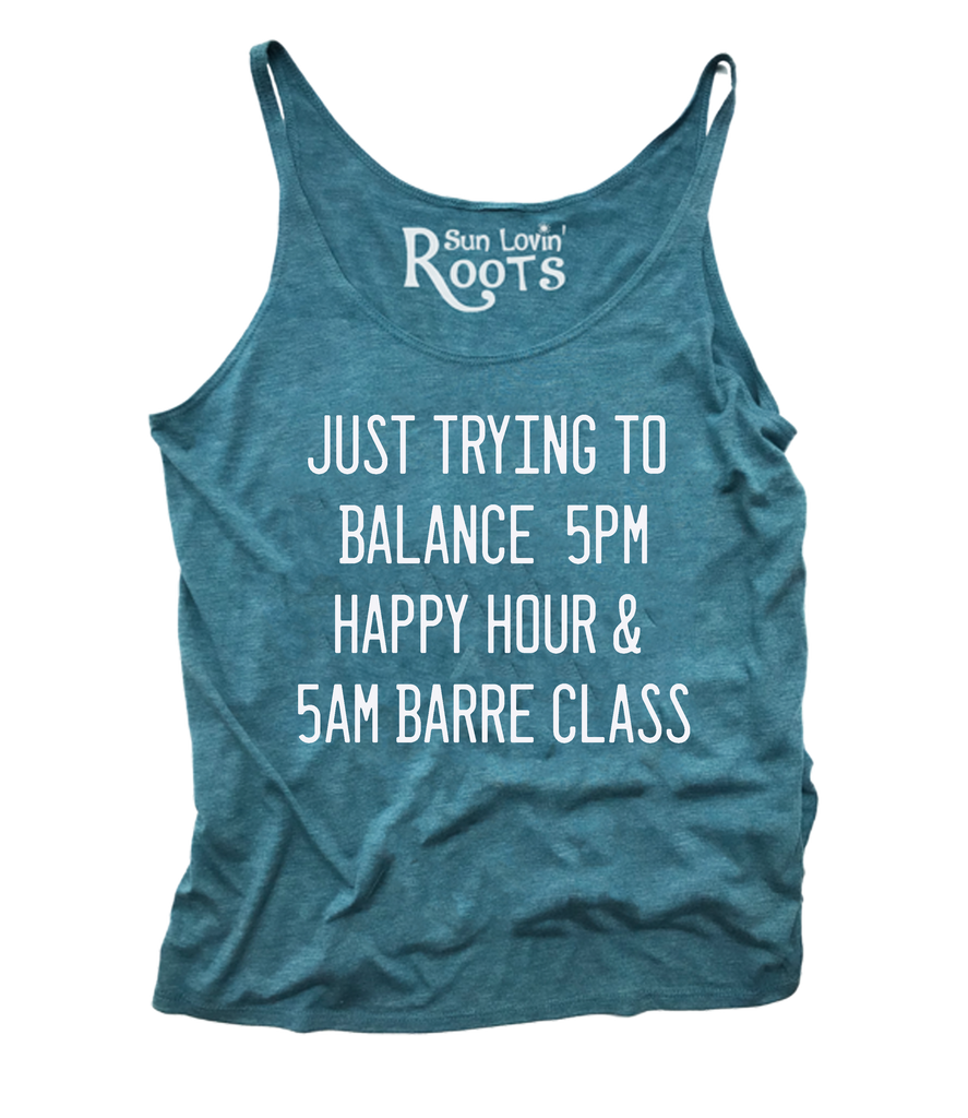 'Balancing Act- Barre' Willow Slouchy Tank