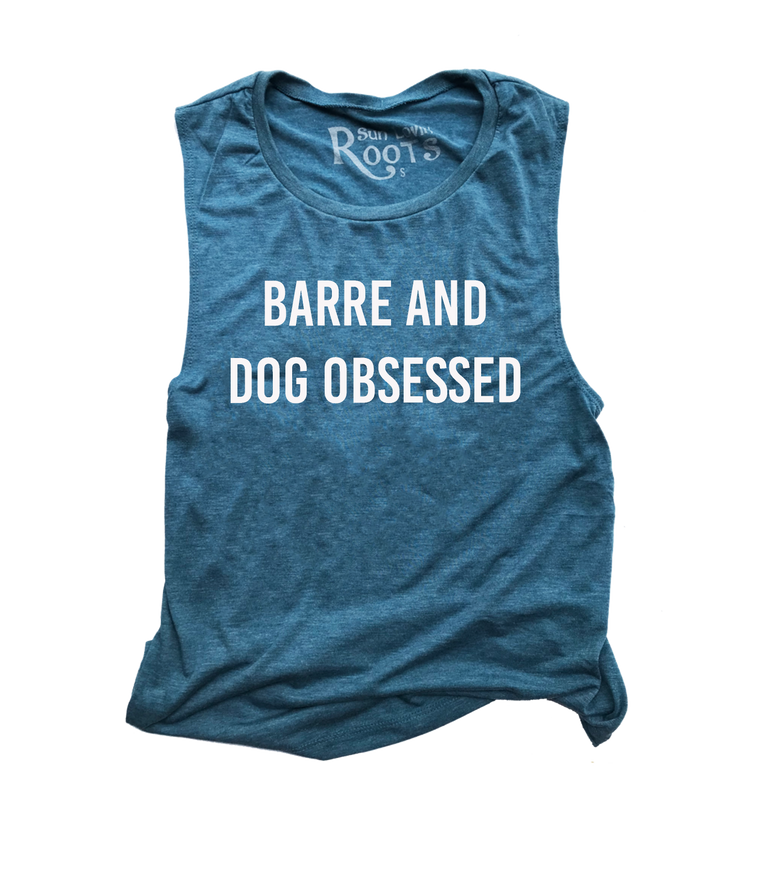 'Barre/Dog Obsessed' Mikey Muscle Tank