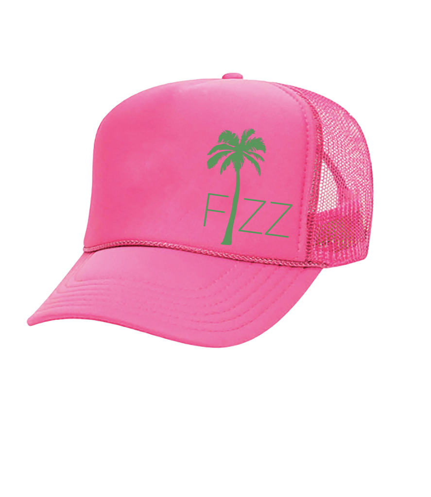 'Palm Fizz' Neon Trucker