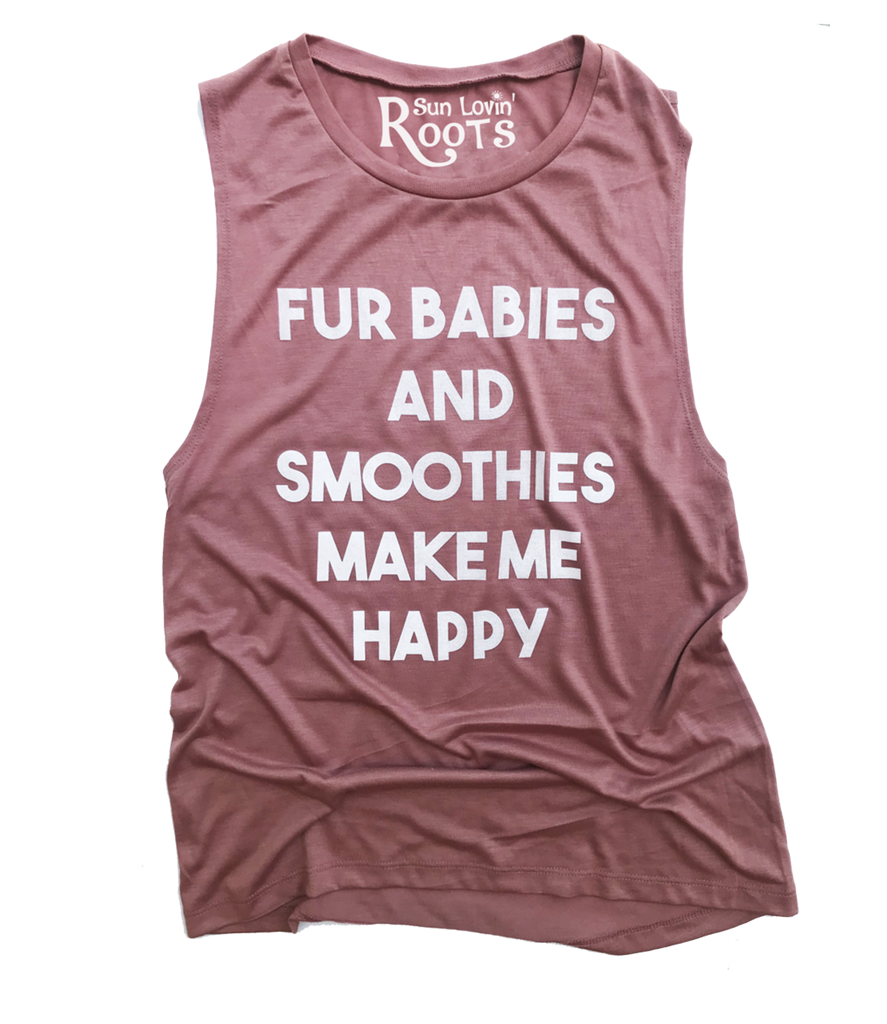 'Fur Babies & Smoothies' Mikey Muscle Tank
