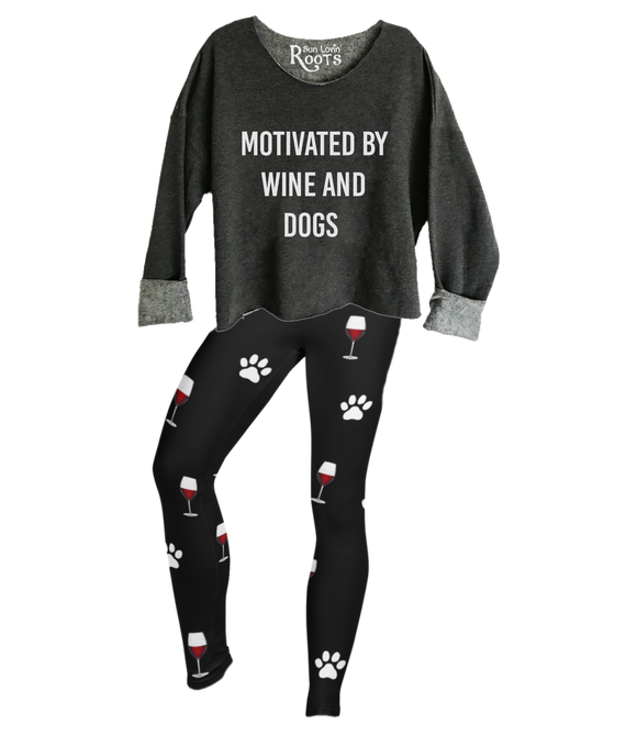 The Frankie Leggings: Wine and Dogs