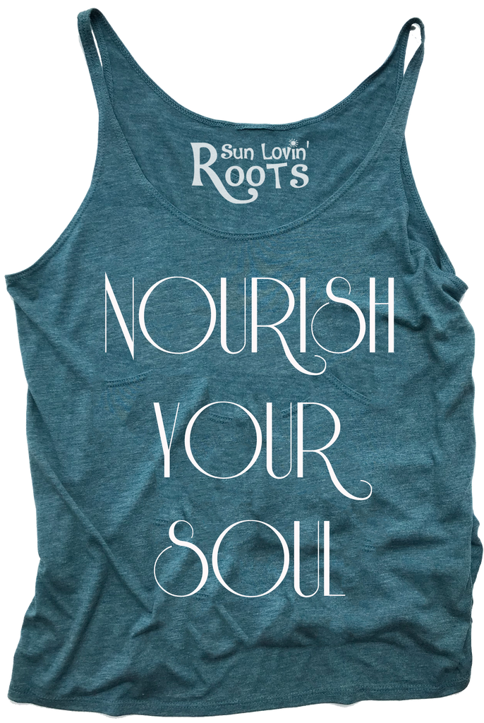 'Nourish Your Soul' Willow Slouchy Tank