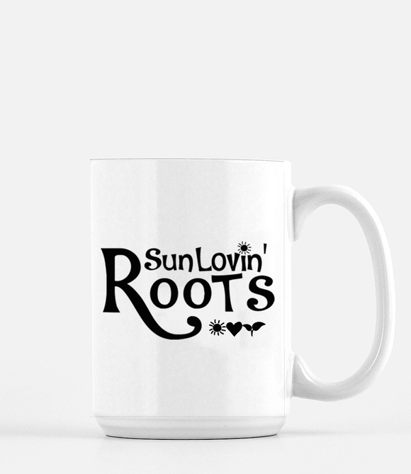 'Sun Lovin' Roots' Logo Mug