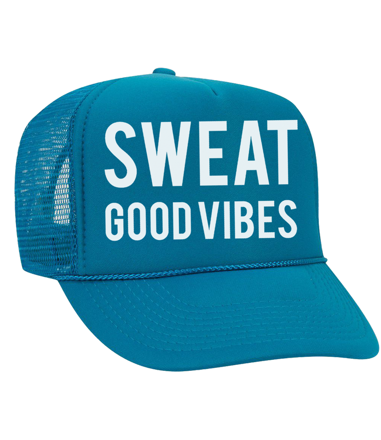 The Dolly Trucker Hat: Sweat Good Vibes
